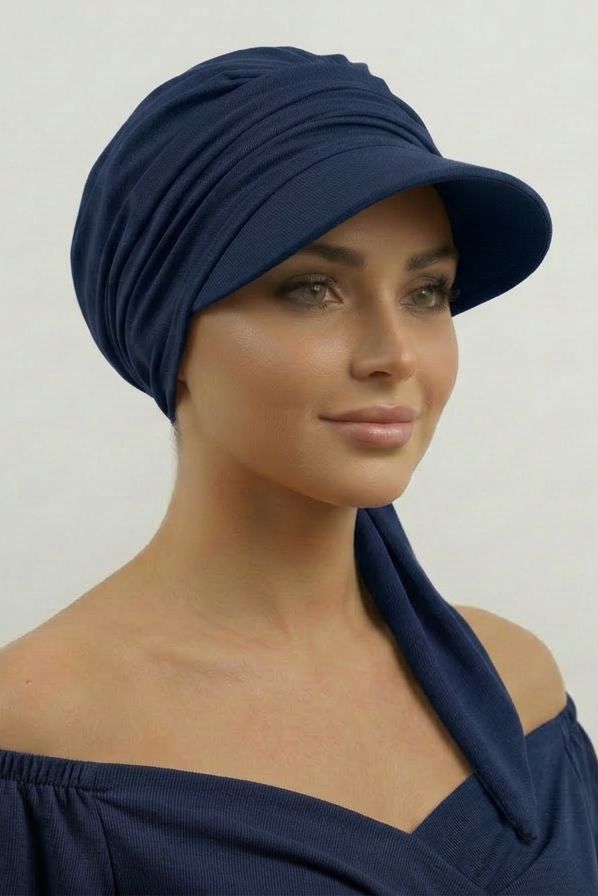 TURBANTE CAPPELLO VIVIENNE B-23 BLU TURBANTE CAPPELLO VIVIENNE B-23 BLU