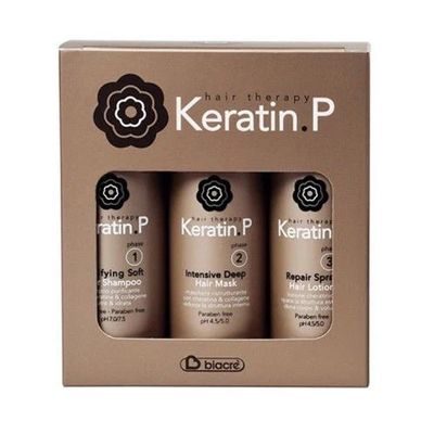 KERATIN P KIT HOME SHAMPOO+ MASK+ SPRAY BIACRE'