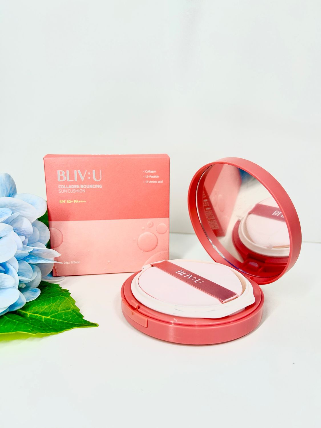 [904442] BLIVU COLLAGEN BOUNCING SUN CUSHION SPF 50+ PA++++ 24g [H-3-3]