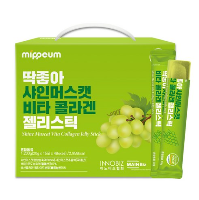 Mippeum Living Health Perfect Shine Muscat Vita Collagen Jelly Stick, 1 piece, 1.2kg