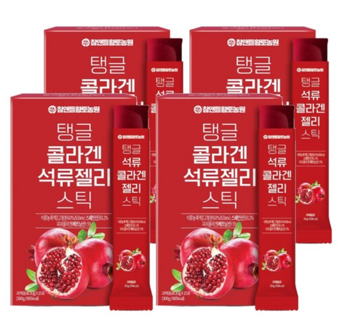 Cham and Deul Hwangto Farm Tangled Collagen Pomegranate Jelly Stick 15p, 300g, 4 уп