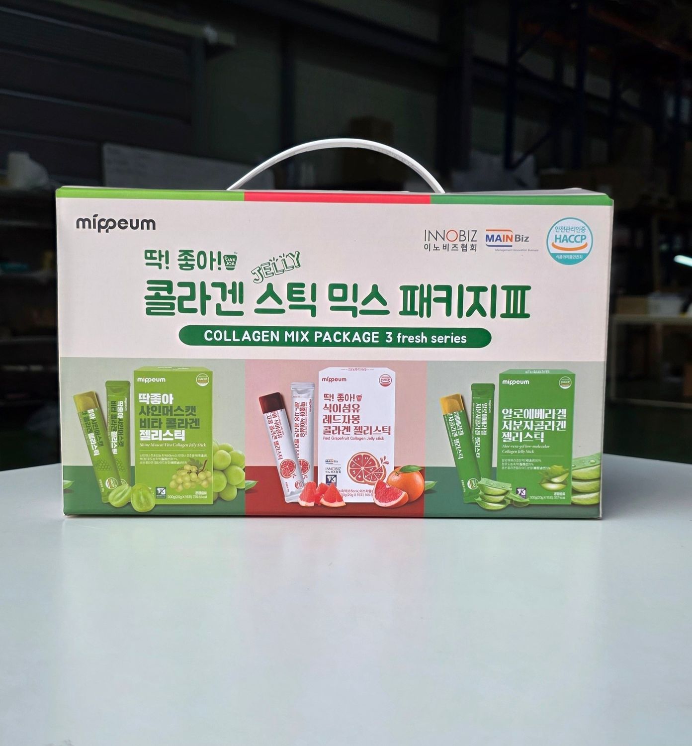 Mippeum Living Health Perfect Collagen Stick Mix Package Season 3 Shine Muscat + Red Grapefruit + Aloe Set, 900g, 1 piece