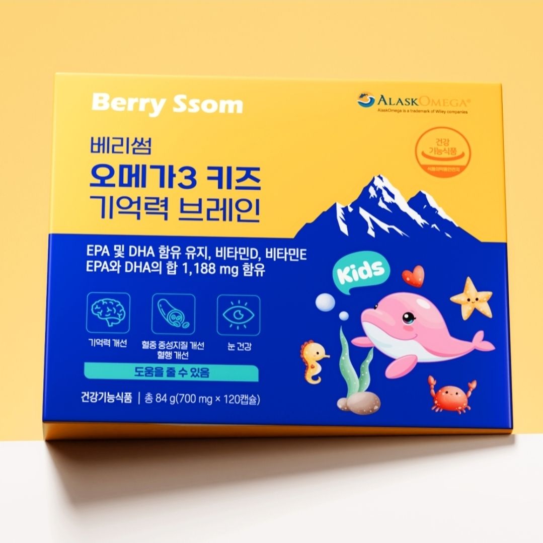 🧠 Berry Ssom Омега-3 для детей: Память, Зрение и Фокус