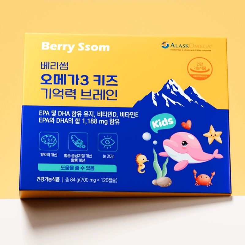 🧠 Berry Ssom Омега-3 для детей: Память, Зрение и Фокус