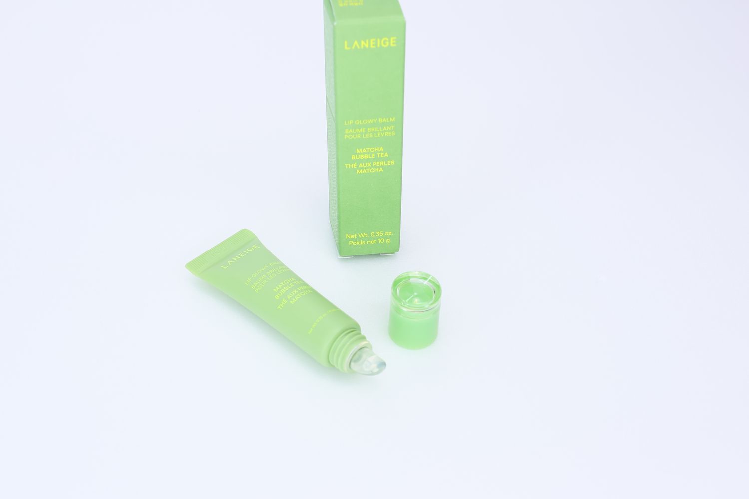 🍵 Laneige Lip Glowy Balm — Matcha Bubble Tea