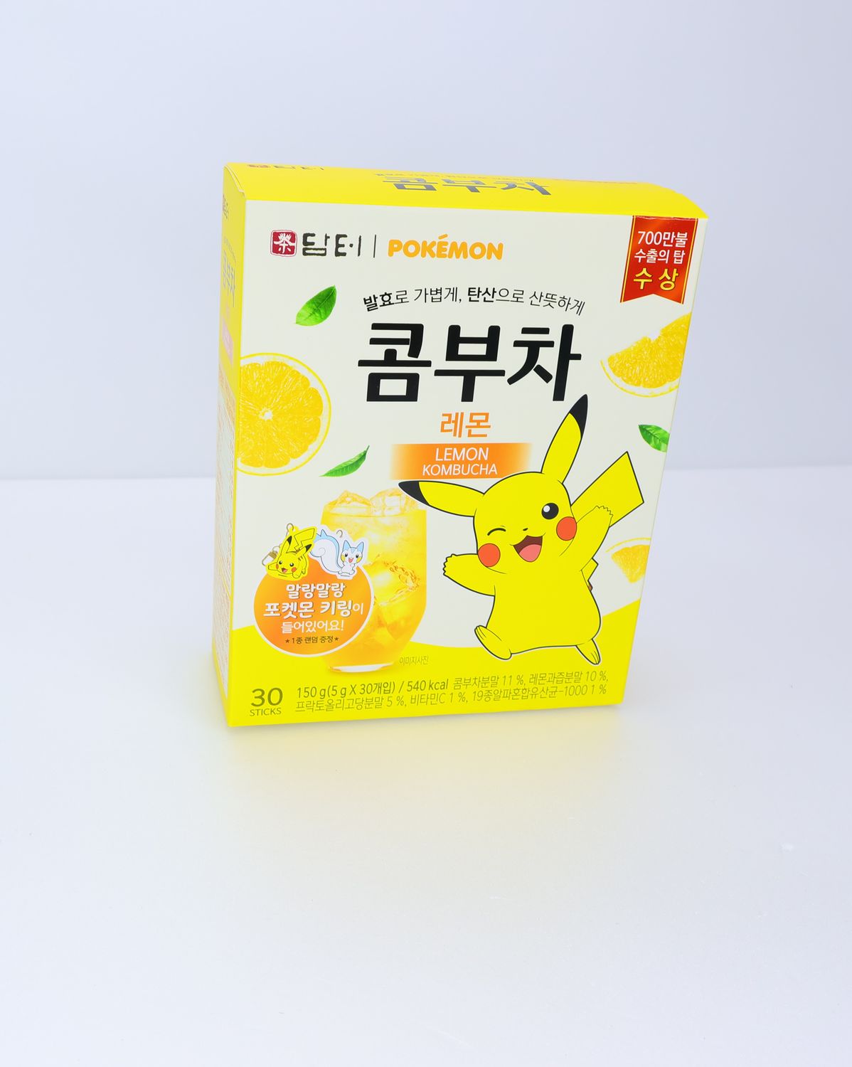 Damteo x Pokémon Kombucha Lemon Комбуча с лимоном и Пикачу — вкусно, весело и полезно!