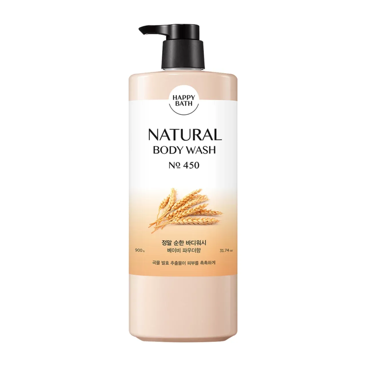 Happy Bath Really Mild Body Wash (Baby Powder Scent) (900G)🌾 Happy Bath Natural Body Wash №450 – Супермягкий гель с ароматом пудры Комфорт, нежность и защита кожи каждый день.