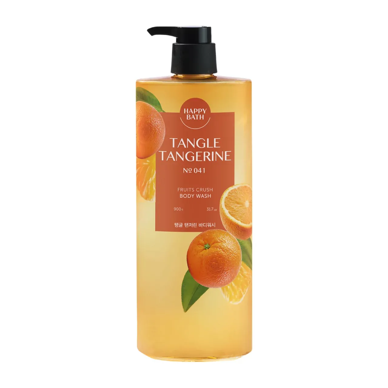 Happy Bath Fruit Crush Body Wash (Tangerine) (900G)  🍊 Happy Bath Tangle Tangerine №041 – Цитрусовый взрыв свежести Энергия мандарина — для бодрого начала дня.