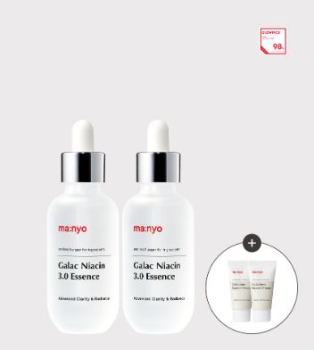 Manyo Factory Galac Niacin 3.0 Essence (набор 2 шт.) ✨ Manyo Galac Niacin 3.0 Essence – Эссенция для сияния и осветления кожи Комплексное преображение: ровный тон, сияние и чистота пор.