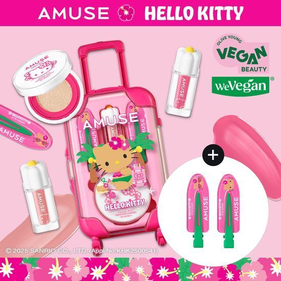 AMUSE x Hello Kitty – лимитированный веган-набор косметики в чемоданчике