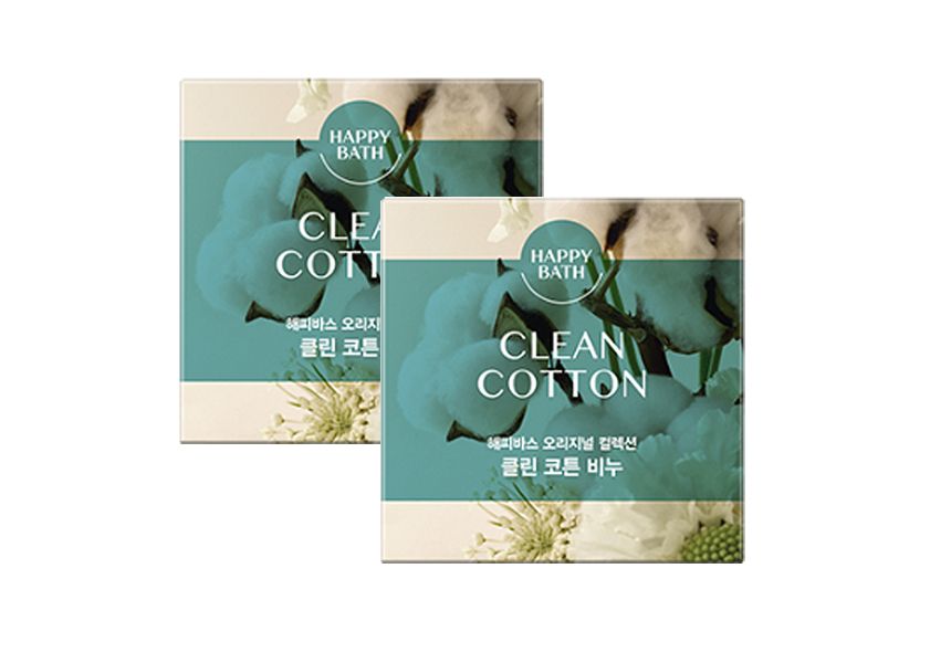 [808300]Happy Bath Clean Cotton 90g/4ea