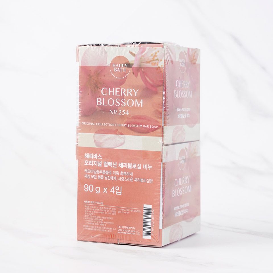 [808294]Happy Bath Cherry Blossom Soap 90g*4ea