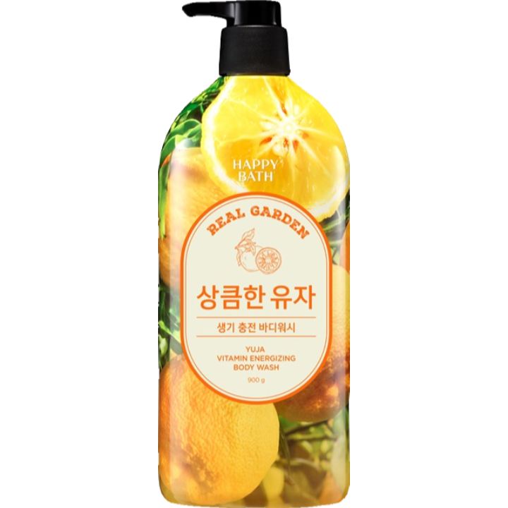 [196032]Happy Bath Real Garden Yuza Vitamin Energizing Body Wash 900g