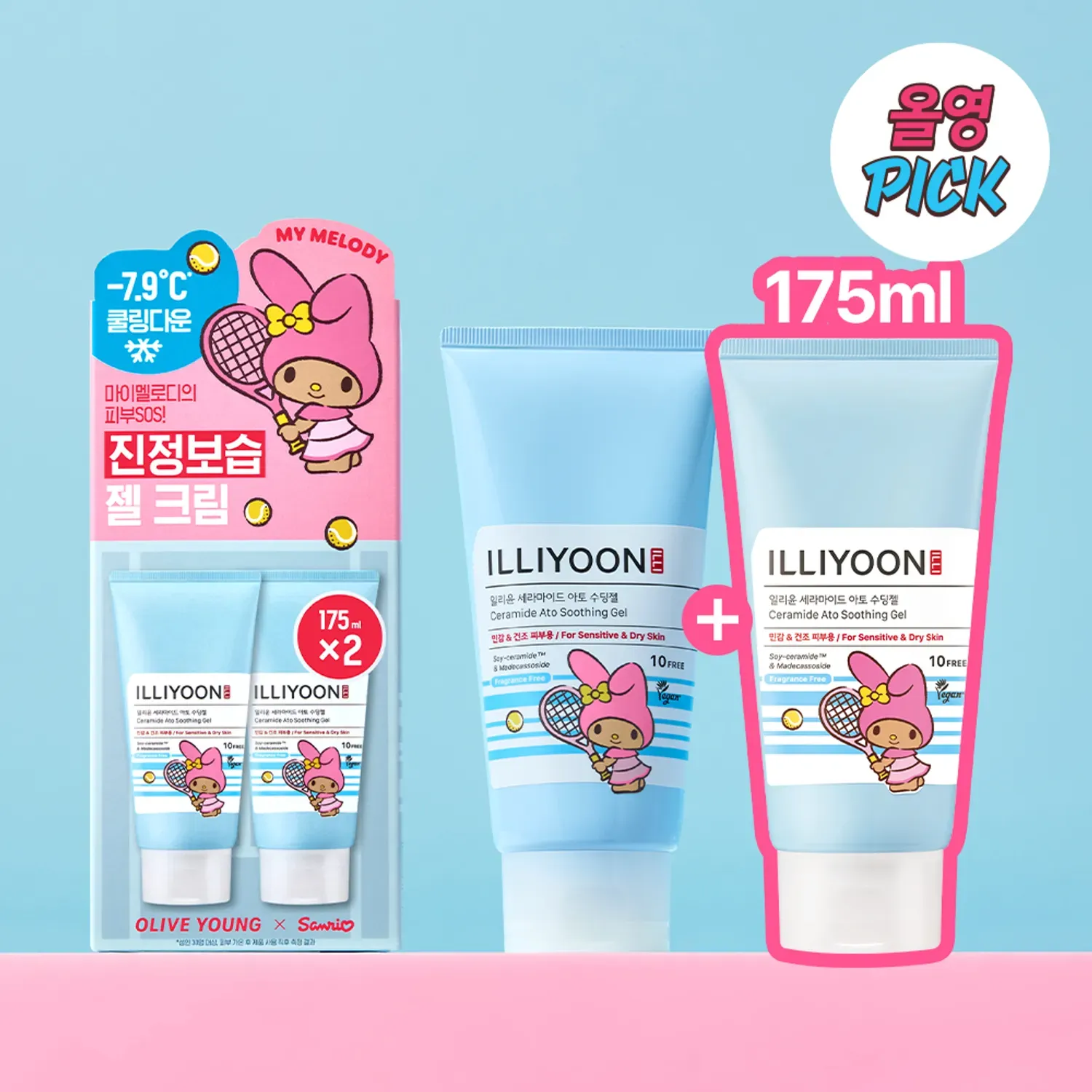 [653960]Illiyoon x My Melody Ceramide Ato Soothing Gel 175ml*2ea