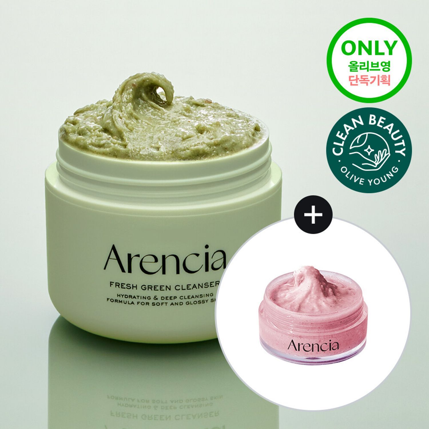 [191858]Arencia Fresh Green Cleanser 120g+15g
