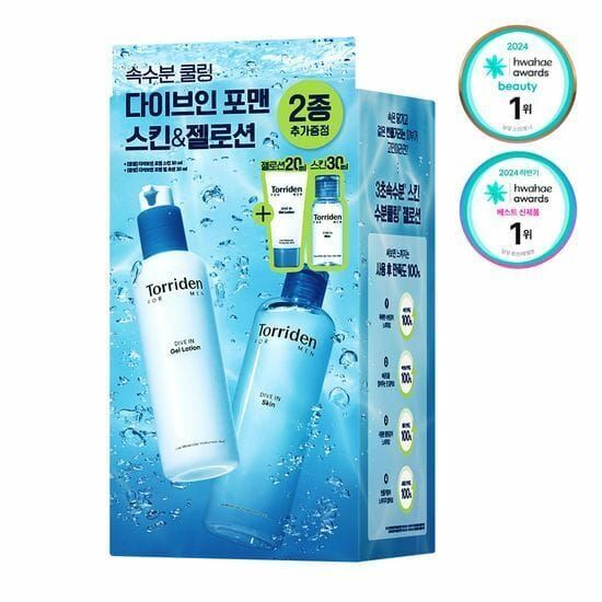 [602460]Torriden For Men Dive In Gel Lotion 220ml + Dive In Skin 330ml
