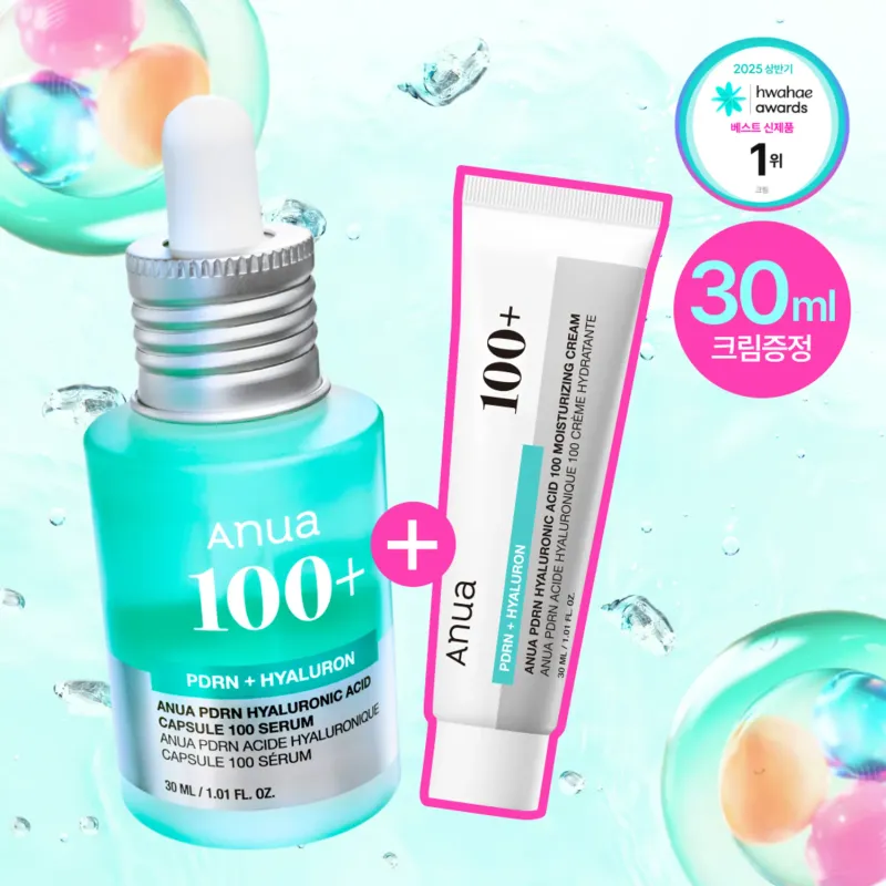 [732037]Anua PDRN + Hyaluron Acid Capsule 100 Serum 30ml + Cream 30ml pack