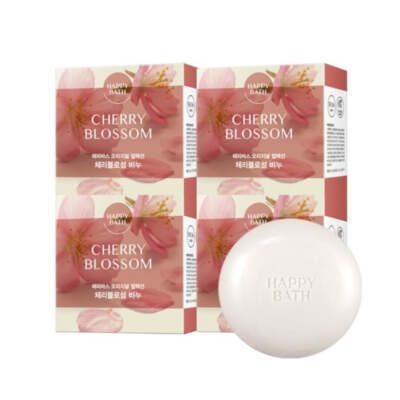 [808294] Happy Bath Cherry Blossom Soap 90g*4ea