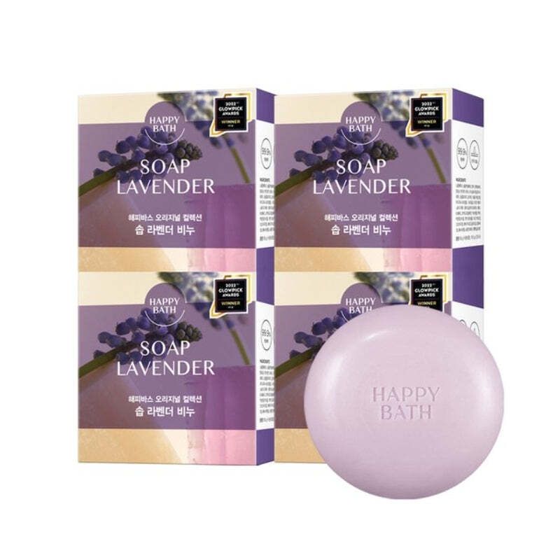 030994 Happy Bath Lavender Bar Soap 90g*4ea