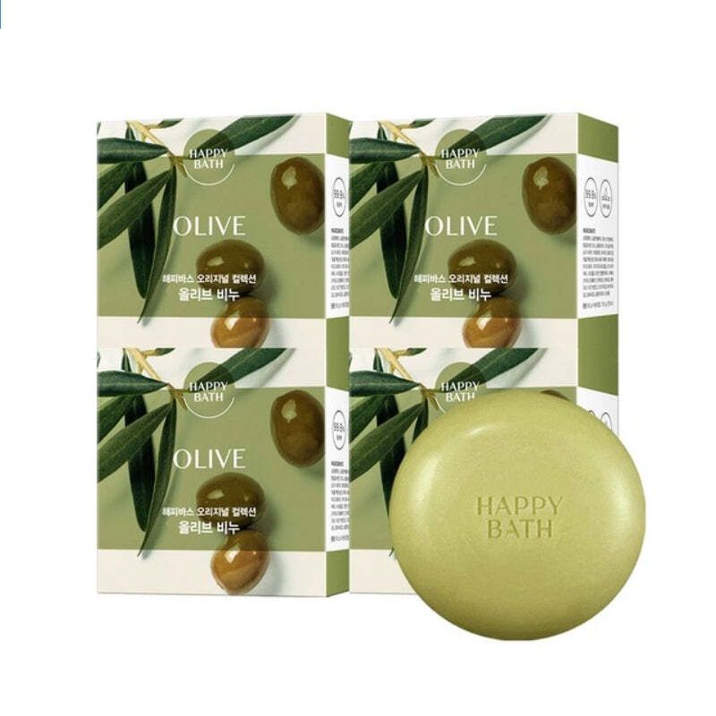 [030987] Happy Bath Olive №132 Bar Soap 90g*4ea