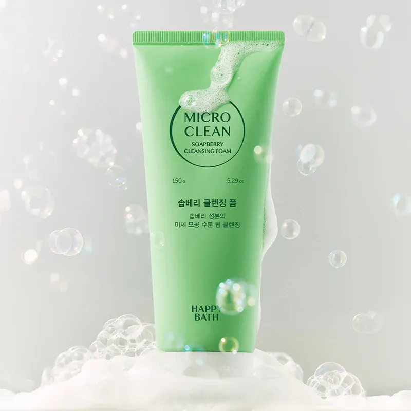 [537612] Happy Bath Micro Clean Soapberry Cleansing Foam 150g