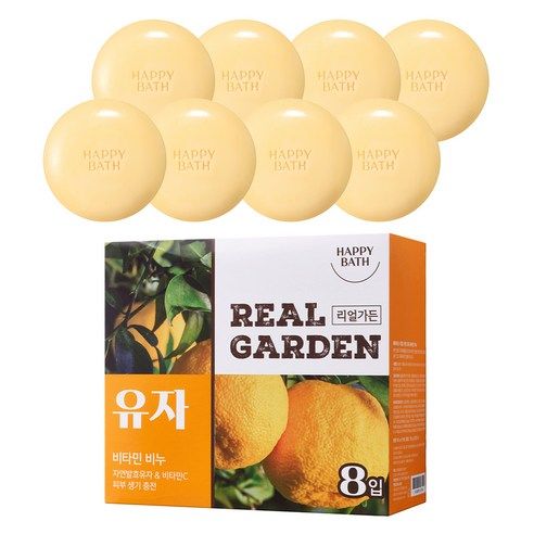 167544 Happy Bath Real Garden Yuza Soap 90g*8
