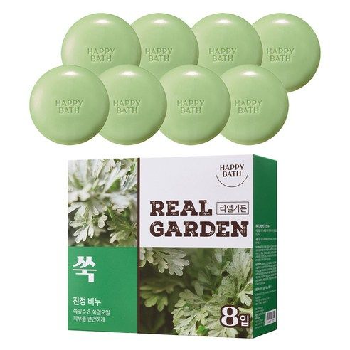 [167551] Happy Bath Real Garden Mugwort Soothing Soap 90g*8