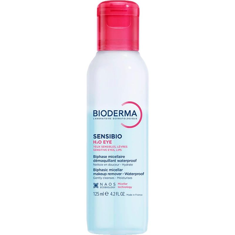 [212237] Bioderma Sensibio Biphasic Micellar Makeup Remover - Waterproof for Sensitive Eyes and Lips 125ml
