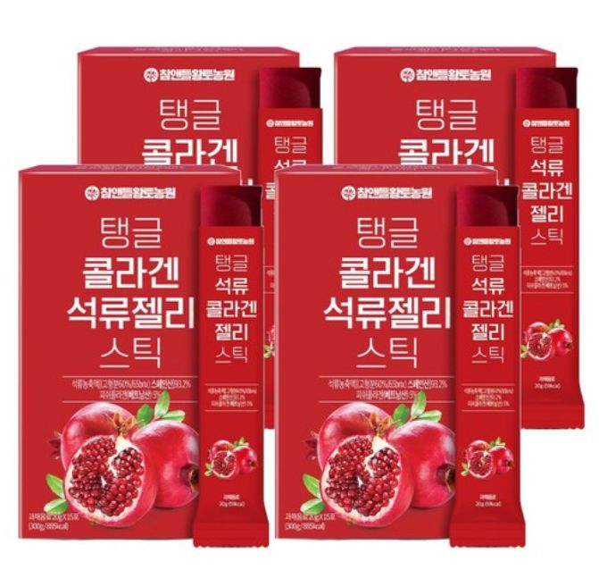 Cham and Deul Hwangto Farm Tangled Collagen Pomegranate Jelly Stick 15p, 300g, 4 уп