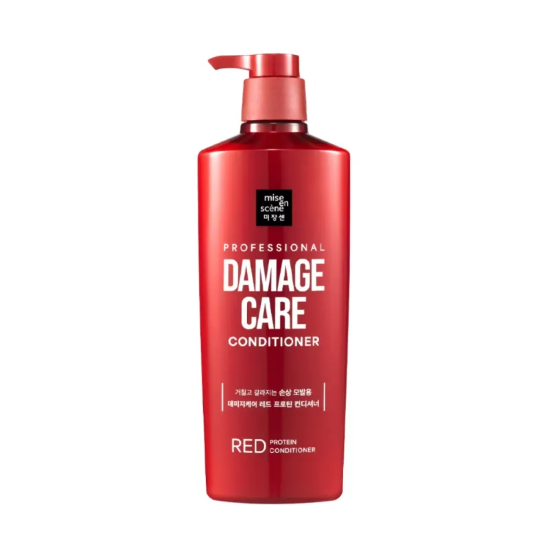Mise en scene Professional Rinse (Damage) (680ML) ❤️ Mise en Scène Damage Care – RED Protein Conditioner Экстренное восстановление для повреждённых и ломких волос.
