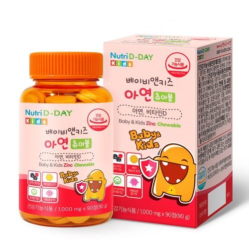 [353181] Nutri D-Day Baby &amp; Kids Zinc Chewable 90g 90정