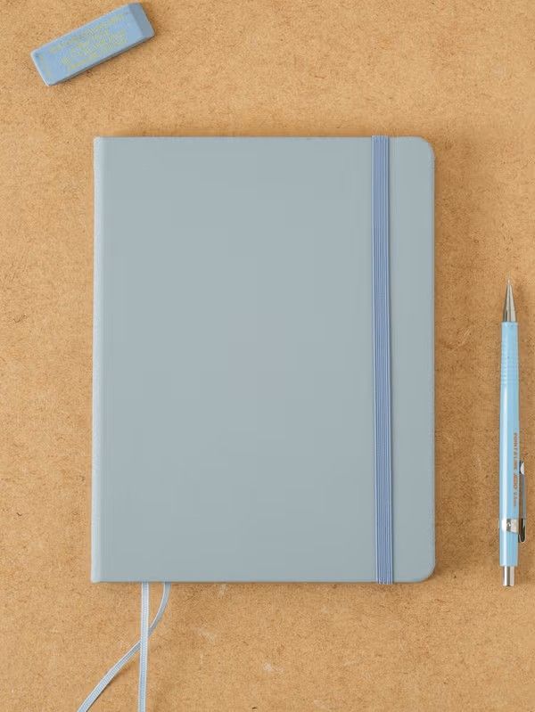 ​Leather-Style Cover Banded Lined Notebook A5 – 96 Sheets