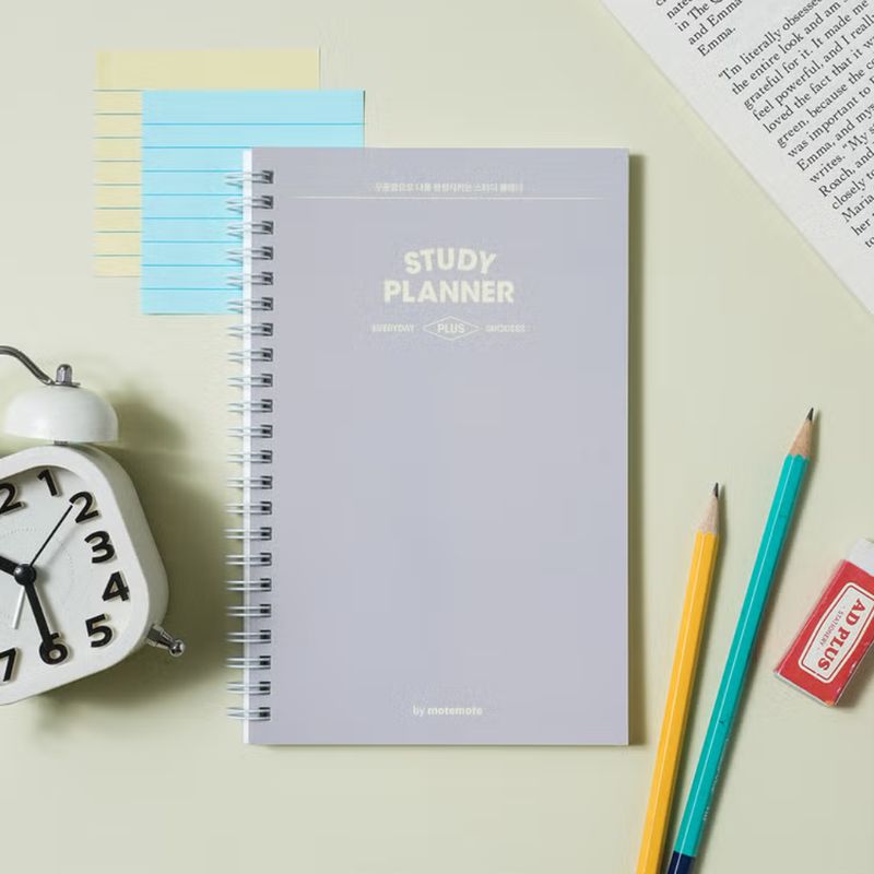 MoteMote Spring Study Planner Gray – 64 Sheets