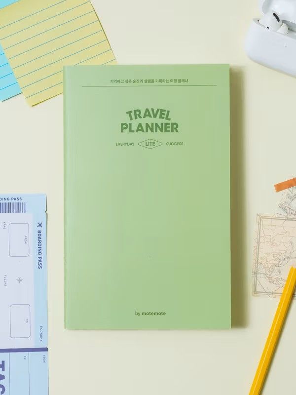 ​MoteMote Perfect-Bound Travel Planner – 32 Sheets