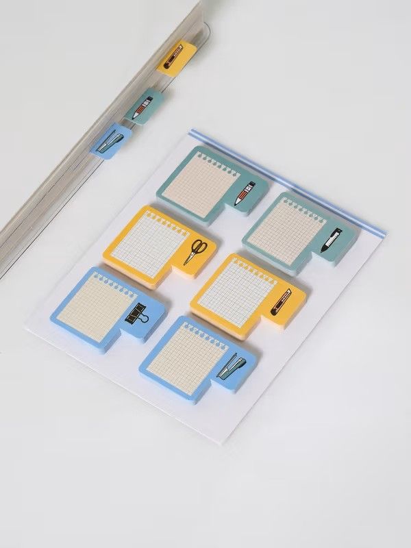 ​Small Workshop Index Adhesive Memo Pads – 30 Sheets × 6