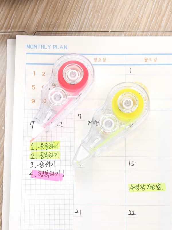 ​Cap-Type Highlighter Tape – 5 mm × 5 m – 2 Pack