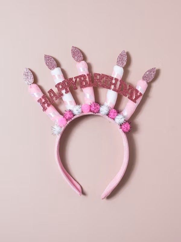 ​Birthday Party Candle Headband – Pink