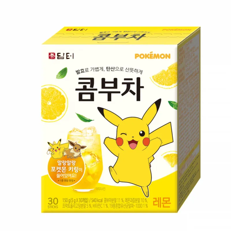 Damter Kombucha Lemon Pokemon Plan (5G*30)  Комбуча с лимоном и Пикачу — вкусно, весело и полезно!