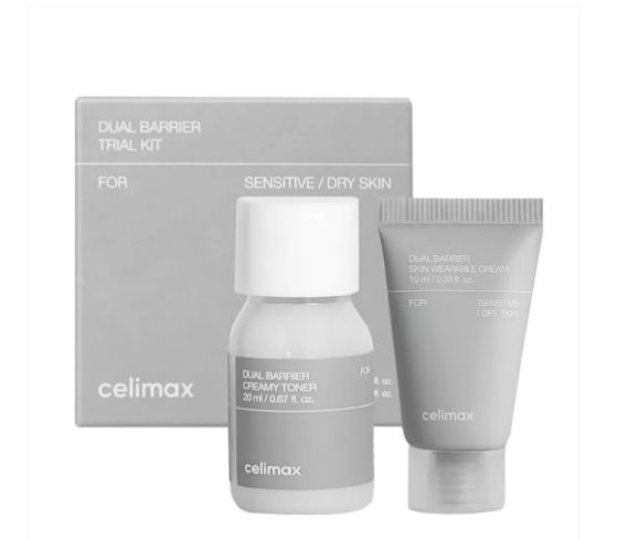 Celimax Dual Barrier Toner 20ml+Skin Wearable Cream 10ml Trial Kit
