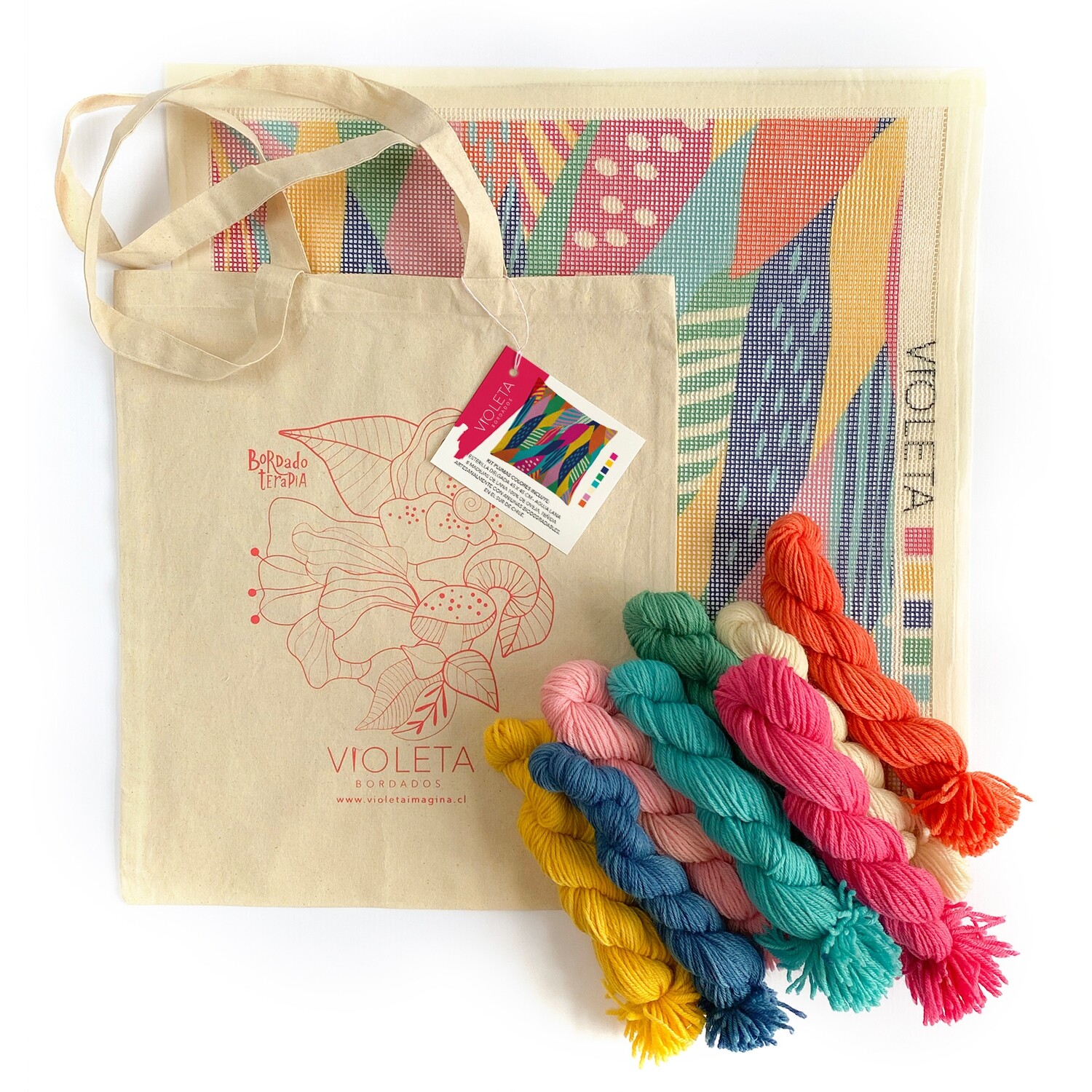 KIT BORDADO PUNTO CRUZ · PLUMAS CUADRADO
