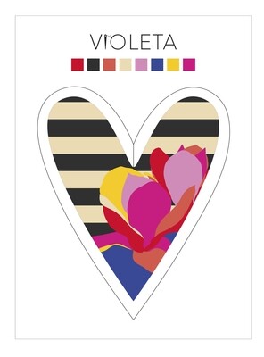 KIT BORDADO PUNTO CRUZ · CORAZÓN MAGNOLIA