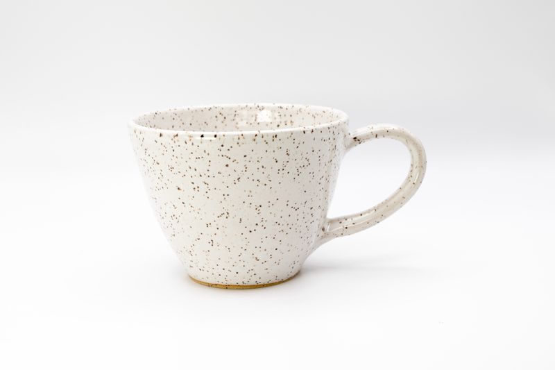 Angled Mug in White - 14 oz