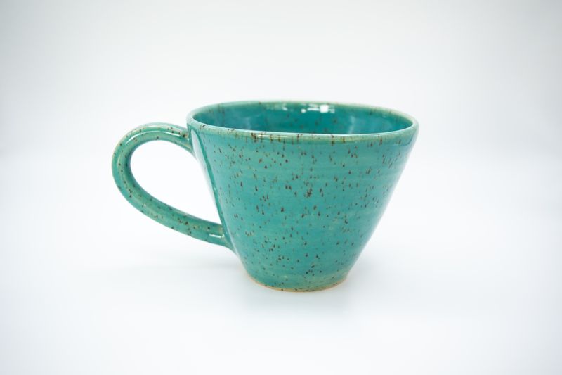 Angled Mug in Turquoise - 14 oz