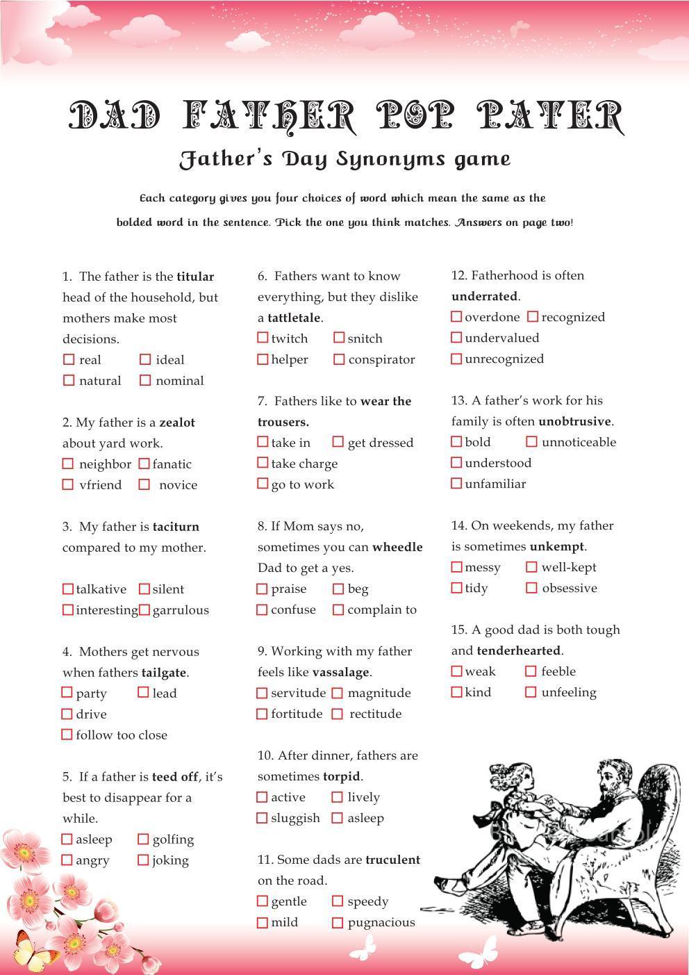 father s day games