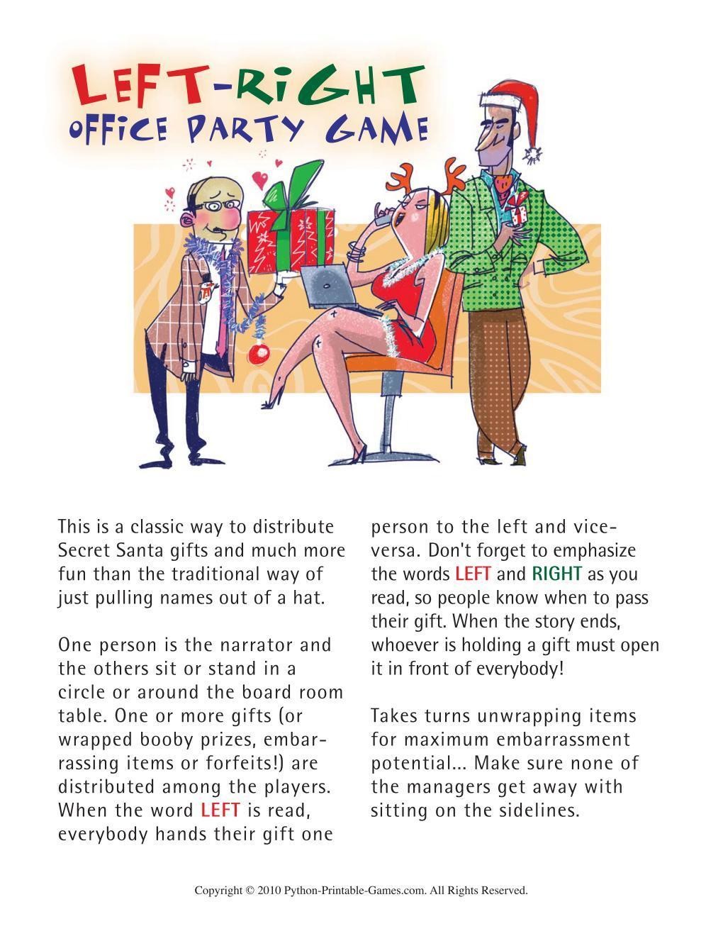 Games for the Office: Office Christmas Left-Right Christmas Party