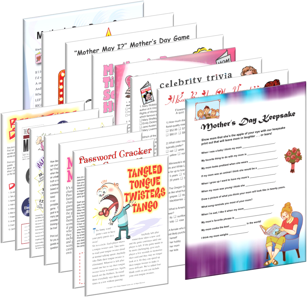 All Mother s Day Games FREE Party Games All Mother s Day Games FREE Party Games