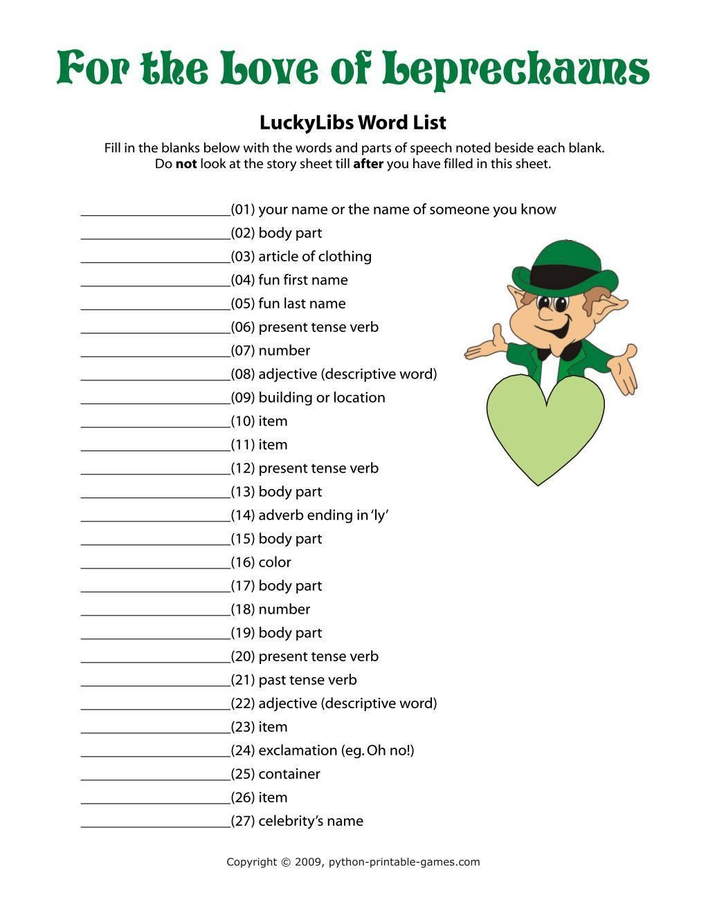 saint patricks day games