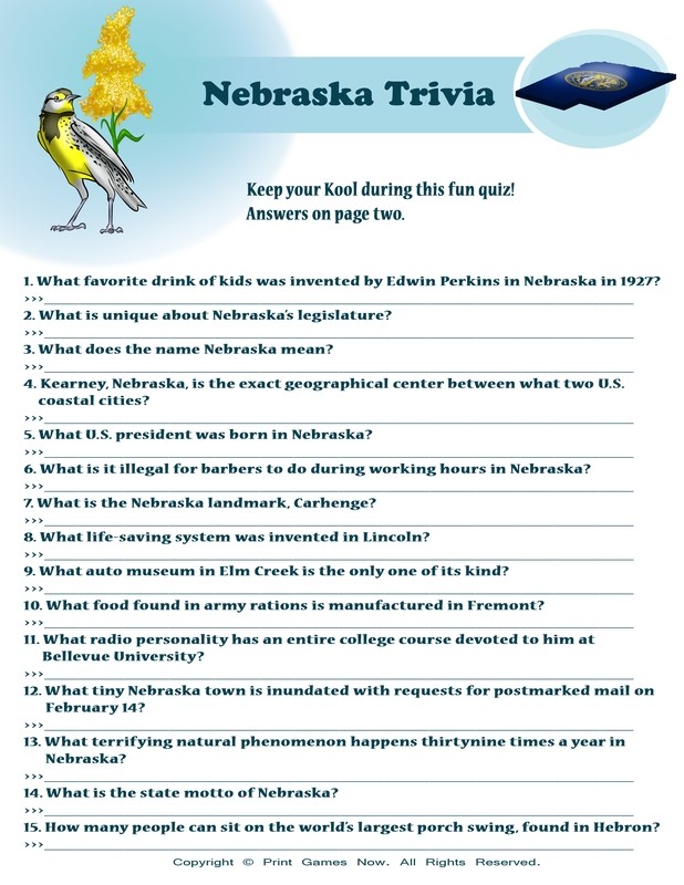 American Games: Nebraska Trivia