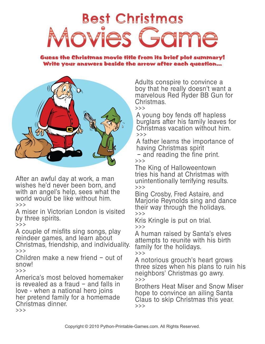 Christmas Best Christmas Movies Trivia