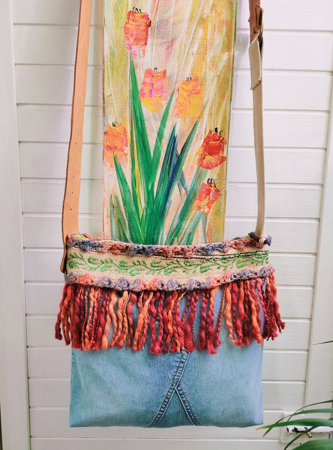 Hippie Boho Handtasche Fransen Ledergurt